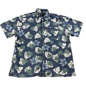 Abercrombie & Fitch Hawaiian BIG Shirt Mens Large Oversized Floral Aloha Y2K 90s